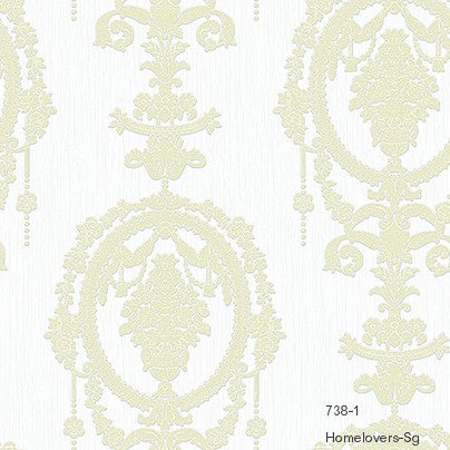 florals design wallpaper 738-1 (3 colourways) (korea) 738-1