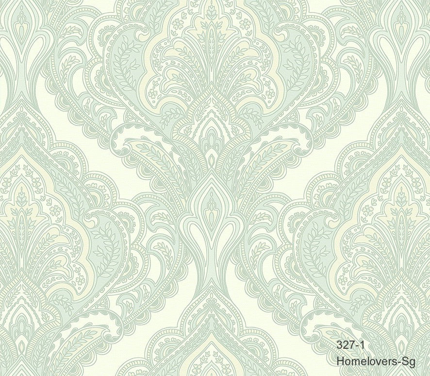damask pattern wallpaper 327-1 (2 colourways) (korea) 327-1
