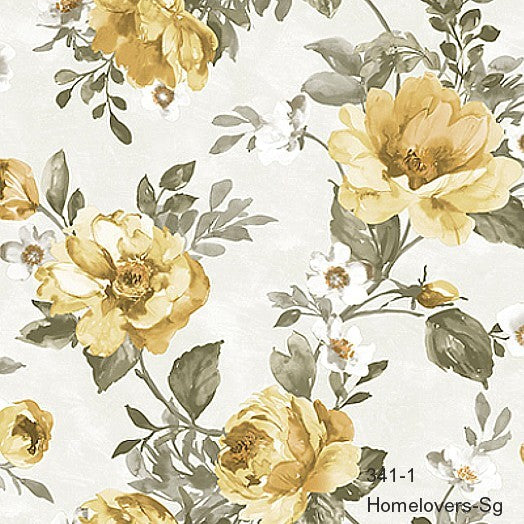 flower design wallpaper 341-1 (3 colourways) (korea) 341-1