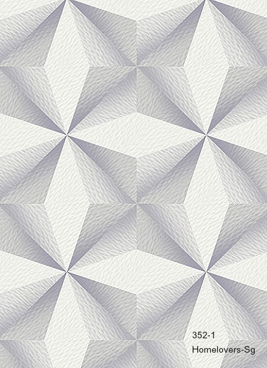 geometric pattern wallpaper 352-1 (2 colourways) (korea) 352-1