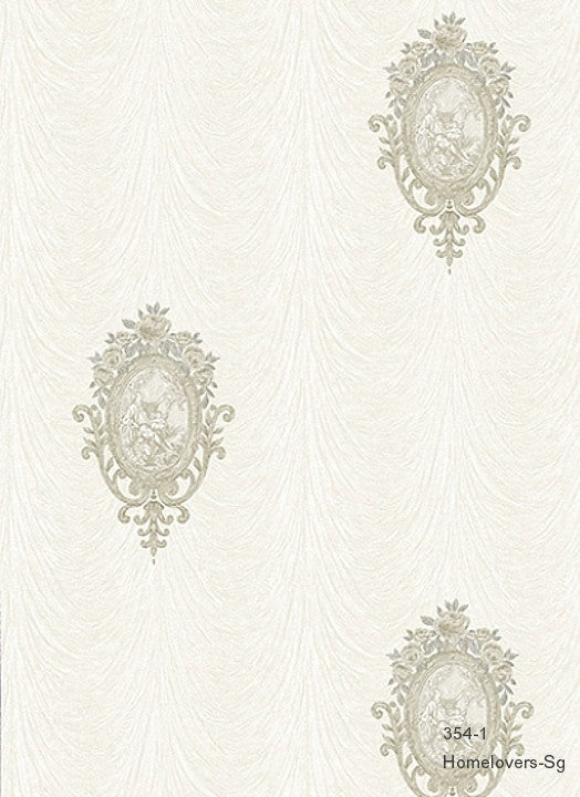 flower design wallpaper 354-1 (3 colourways) (korea) 354-1