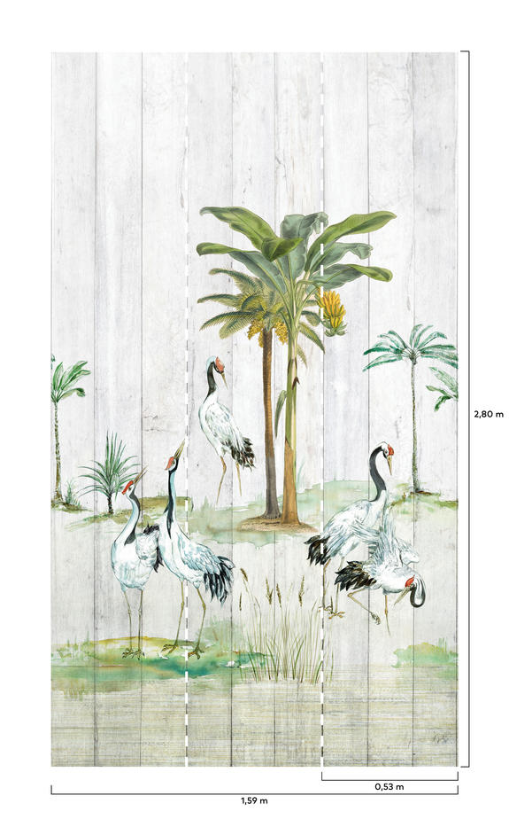 tropical wood digital mural (belgium) l1.59m x h2.8m