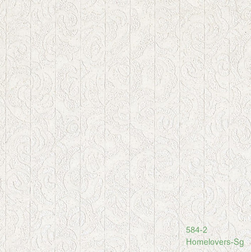 flower wallpaper 584-1 (2 colourways) (korea) 584-2 white