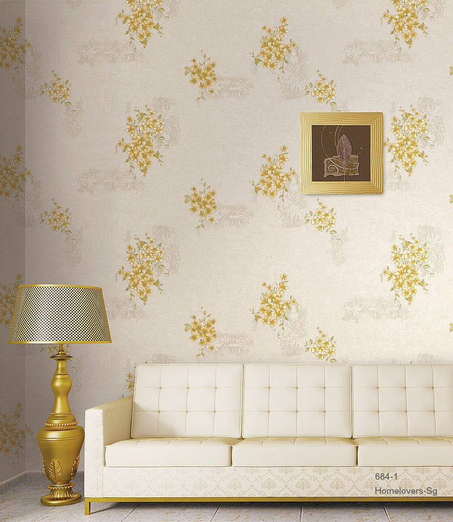 flower design wallpaper 684-1 (korea)