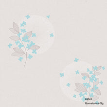 Load image into Gallery viewer, flower design wallpaper 690-2 (2 colourways) (korea) 690-3 turquoise blue
