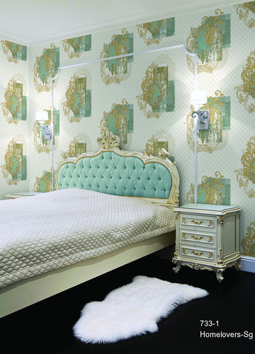 florals design wallpaper 733-1 (2 colourways) (korea) 733-1