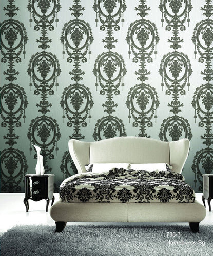 florals design wallpaper 738-1 (3 colourways) (korea) 738-3