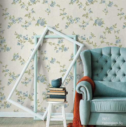 flower design wallpaper 767-1 (2 colourways) (korea)