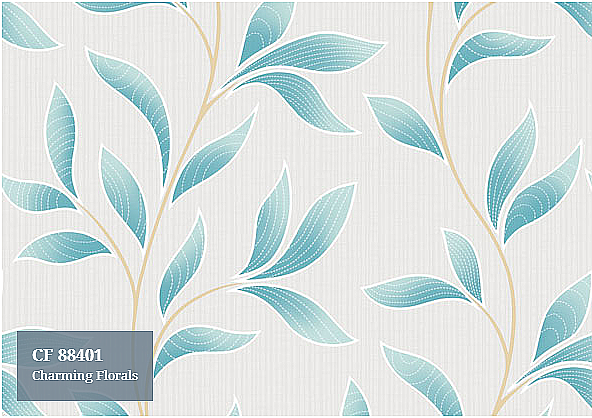 florals wallpaper cf-88401 (3 colourways) (belgium) blue cf-88401