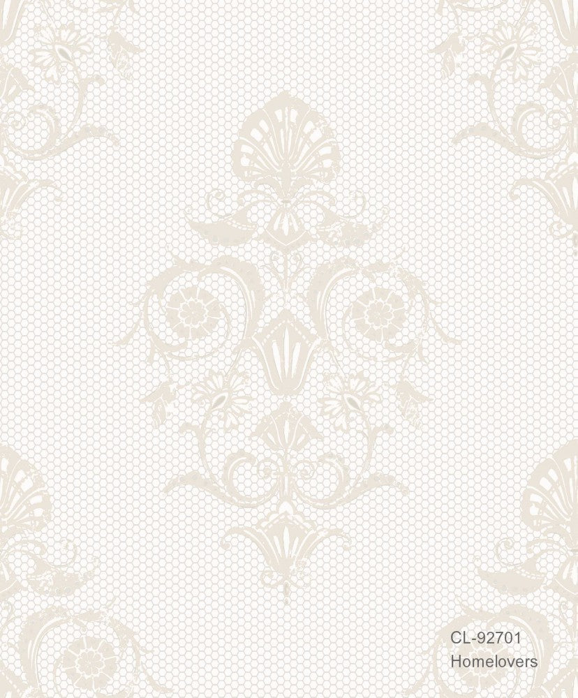 damask motifs wallpaper cl92701 (4 colourways) (belgium) cl-92701 light taupe