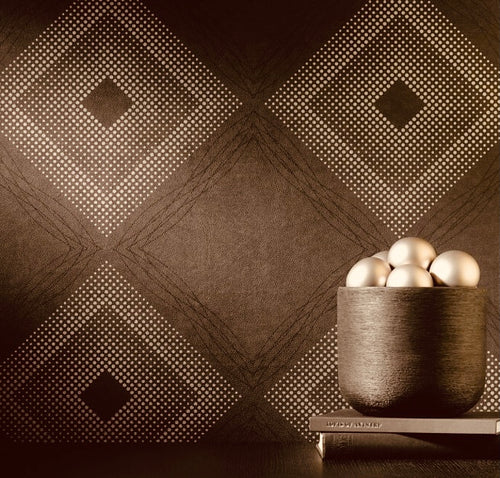 leather effect geometric wallpaper im-64502 (4 colourways)