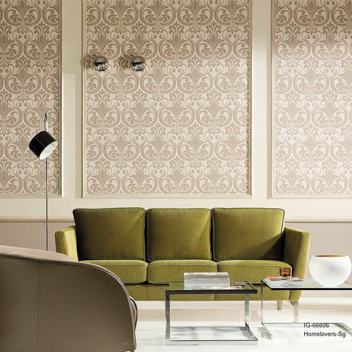 damask wallpaper ig-66602 (3 colourways) (belgium)