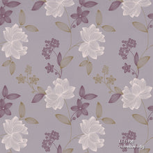 Load image into Gallery viewer, florals wallpaper li-71106 (4 colourways) (belgium) li-71106 sand brown-mauve &amp; soft lilac grey
