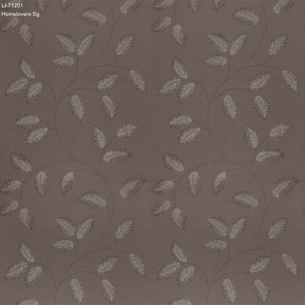 leaf & vine wallpaper li-71201 (4 colourways) (belgium) li-71201 silver & black