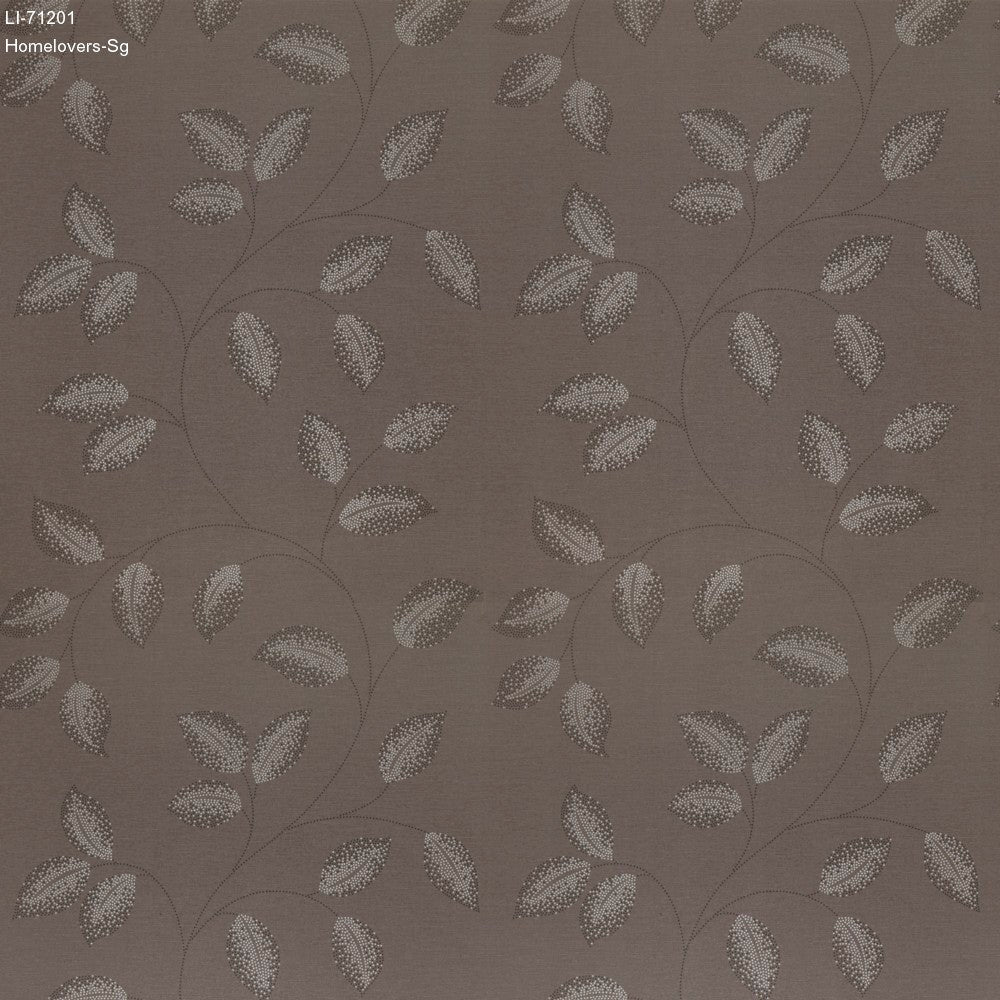 leaf & vine wallpaper li-71201 (4 colourways) (belgium) li-71201 silver & black