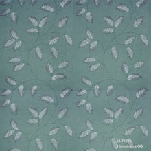 Load image into Gallery viewer, leaf &amp; vine wallpaper li-71201 (4 colourways) (belgium) li-71216 silver-black on dark teal
