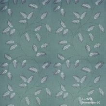 Load image into Gallery viewer, leaf &amp; vine wallpaper li-71201 (4 colourways) (belgium) li-71216 silver-black on dark teal
