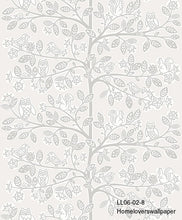 Load image into Gallery viewer, trees design wallpaper ll 06-02-8 (4 colourways) (belgium) ll 06-02-8 light mauve
