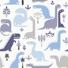 Load image into Gallery viewer, dinosaurs wallpaper ll 10-01-2 (3 colourways) (belgium) blue ll10-02-1.
