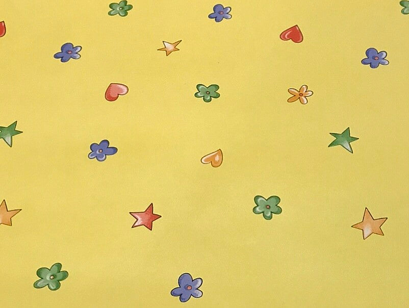 children wallpaper litter star (2 colourway) (uk) jj6841 yellow