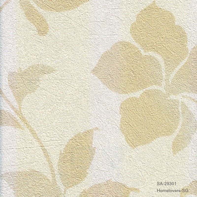 flower wallpaper sa-29301 (2 colourways) (belgium) sa-29301 dark cream