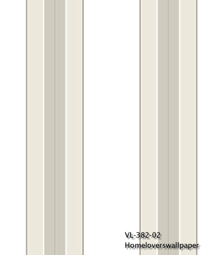 stripe design wallpaper v382 (3 colours) (belgium) v382-02 oyster & taupe