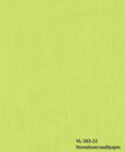 Load image into Gallery viewer, vl plain textured wallpaper vl-381-05 (12 colourways) (belgium) vl-383-22 lime green
