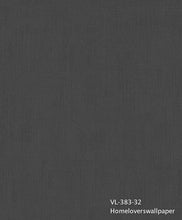 Load image into Gallery viewer, vl plain textured wallpaper vl-381-05 (12 colourways) (belgium) vl-383-32 black
