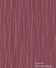 Load image into Gallery viewer, stripes line wallpaper v384-01 (5 colourways) (belgium) v384-05 pink &amp; chocolate
