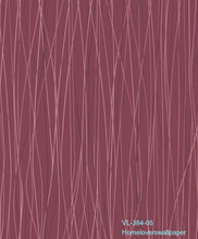 Load image into Gallery viewer, stripes line wallpaper v384-01 (5 colourways) (belgium) v384-05 pink &amp; chocolate
