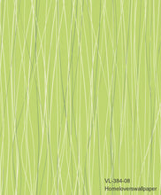 Load image into Gallery viewer, stripes line wallpaper v384-01 (5 colourways) (belgium) v384-08 white &amp; green
