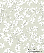 Load image into Gallery viewer, leaves &amp; branches wallpaper vl-387-02 (4 colourways) (belgium) vl-387-02 oyster white

