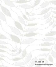 Load image into Gallery viewer, leaves wallpaper vl-388-01 (5 colourways) (belgium) vl-388-01 taupe white
