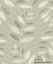 Load image into Gallery viewer, leaves wallpaper vl-388-01 (5 colourways) (belgium) vl-388-02 taupe
