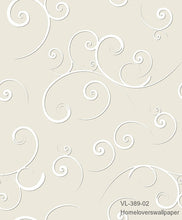 Load image into Gallery viewer, vine swirls wallpaper vl-389-01 (5 colourways) (belgium) vl-389-02 light taupe
