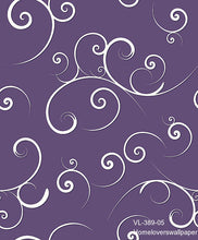 Load image into Gallery viewer, vine swirls wallpaper vl-389-01 (5 colourways) (belgium) vl-389-05 purple
