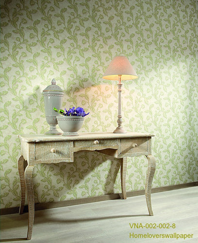 leaf design wallpaper  vna-002-001-1 (5 colourways) (belgium)