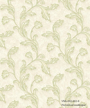 Load image into Gallery viewer, leaf design wallpaper  vna-002-001-1 (5 colourways) (belgium) pear green vna-002-002-8
