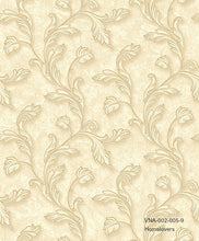 Load image into Gallery viewer, leaf design wallpaper  vna-002-001-1 (5 colourways) (belgium) cream vna-002-005-9
