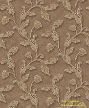 Load image into Gallery viewer, leaf design wallpaper  vna-002-001-1 (5 colourways) (belgium) brown vna-002-006-6
