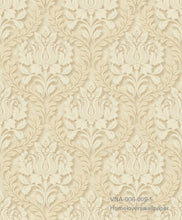 Load image into Gallery viewer, damask design wallpaper vna-006-001-7 (4 colourways) (belgium) cream vna-006-005-5
